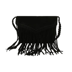 Suede Fringe Crossbody Bag