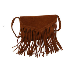 Suede Fringe Crossbody Bag