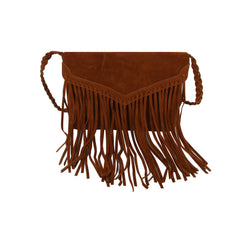 Suede Fringe Crossbody Bag