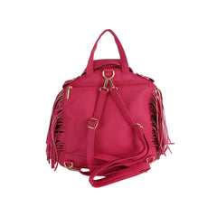 Studded Fringe Motorcycle Jacket Backpack