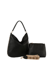 2 in 1 classic western style hobo and purse set