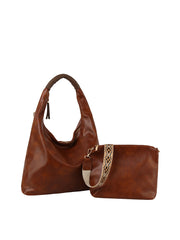 2 in 1 hobo tote bag with matching guitar strap crossbody