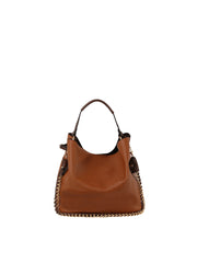 Chain Accent 2-in-1 Pebbled Shoulder Tote and Pouch Set