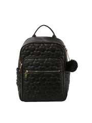 Quilted Heart Pattern Backpack Purse