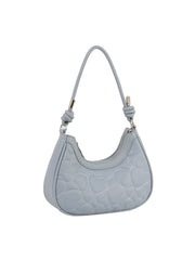 Heart Stitched Knotted Handle Shoulder Bag