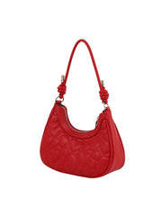 Heart Stitched Knotted Handle Shoulder Bag