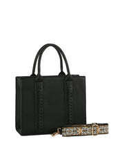 Braided Panel Mini Tote