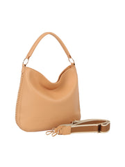 Side Zipper Accent Shoulder Bag