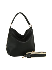 Side Zipper Accent Shoulder Bag