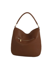 Side Zipper Accent Shoulder Bag