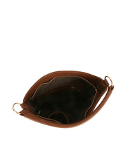 Side Zipper Accent Shoulder Bag