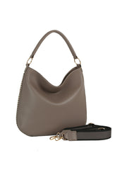 Side Zipper Accent Shoulder Bag