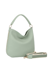 Side Zipper Accent Shoulder Bag