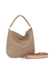 Side Zipper Accent Shoulder Bag