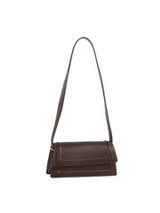Structured Layer Flap Shoulder Bag