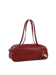 Cherry Charm Barrel Shoulder Bag