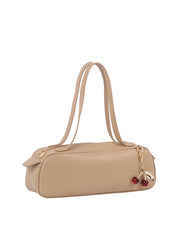 Cherry Charm Barrel Shoulder Bag