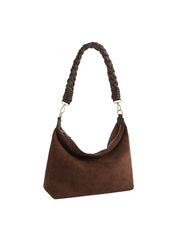 Braided Suede Slouch Hobo