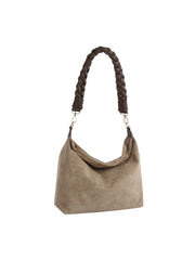 Braided Suede Slouch Hobo