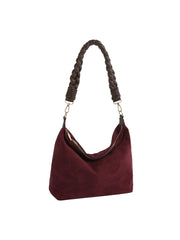 Braided Suede Slouch Hobo