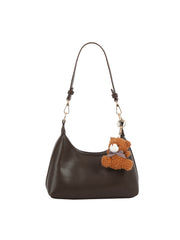 Soft Curve Mini Shoulder Bag with Teddy Charm