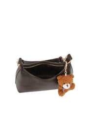 Soft Curve Mini Shoulder Bag with Teddy Charm