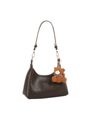 Soft Curve Mini Shoulder Bag with Teddy Charm