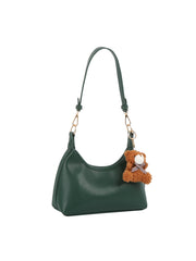 Soft Curve Mini Shoulder Bag with Teddy Charm