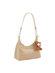 Soft Curve Mini Shoulder Bag with Teddy Charm