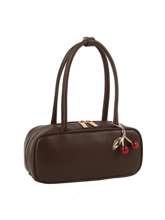 Cherry Charm Baguette Shoulder Bag