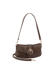 Classic Buckle Baguette Shoulder Bag