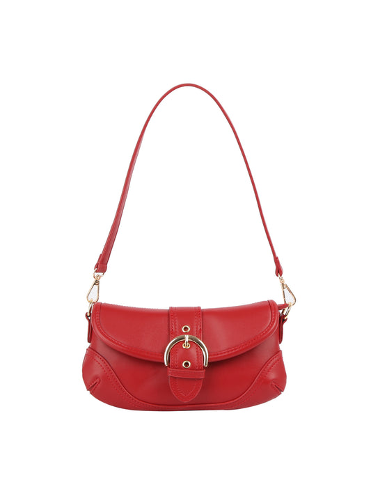 Classic Buckle Baguette Shoulder Bag