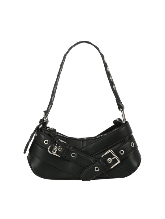 Buckle-Strap Mini Shoulder Bag