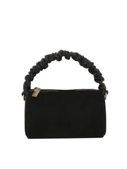 Ruched Handle Suede Mini Shoulder Bag