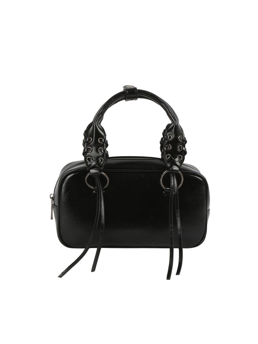 Lace-Handle Mini Boston Bag