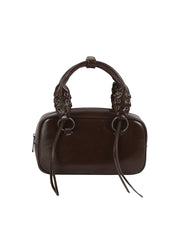 Lace-Handle Mini Boston Bag