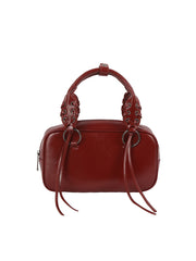 Lace-Handle Mini Boston Bag