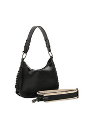 Braided Handle Mini Shoulder Bag with Detachable Strap