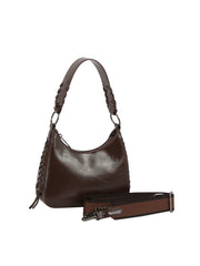 Braided Handle Mini Shoulder Bag with Detachable Strap