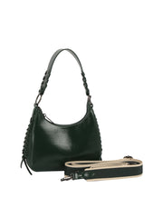 Braided Handle Mini Shoulder Bag with Detachable Strap
