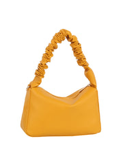Ruched Handle Crescent Shoulder Bag