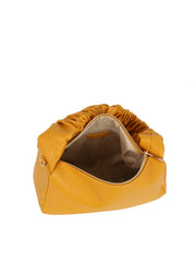 Ruched Handle Crescent Shoulder Bag