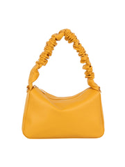 Ruched Handle Crescent Shoulder Bag