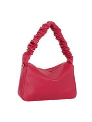 Ruched Handle Crescent Shoulder Bag