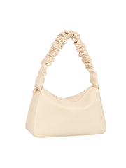 Ruched Handle Crescent Shoulder Bag
