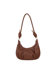 Knotted Coil Handle Mini Hobo Shoulder Bag