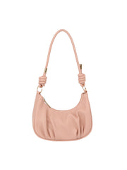Knotted Coil Handle Mini Hobo Shoulder Bag