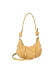 Knotted Coil Handle Mini Hobo Shoulder Bag