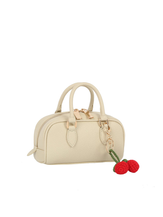 Cherry Charm Mini Barrel Handbag