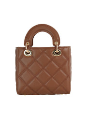 Diamond Quilted Top Handle Bag
